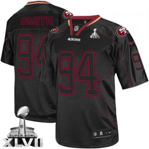 Hommes Nike San Francisco 49ers # 94 Justin Smith élite Lights Out noir Super Bowl XLVII NFL Maillot Magasin Hommes Nike San Francisco 49ers # 94 Justin Smith élite Lights Out noir Super Bowl XLVII NFL Maillot Magasin