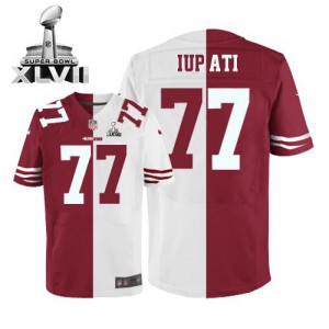 Hommes Nike San Francisco 49ers # 77 Mike Iupati Élite Team/route deux ton Super Bowl XLVII NFL Maillot Magasin Hommes Nike San Francisco 49ers # 77 Mike Iupati Élite Team/route deux ton Super Bowl XLVII NFL Maillot Magasin