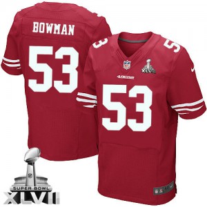 Hommes Nike San Francisco 49ers # 53 NaVorro Bowman élite rouge équipe couleur Super Bowl XLVII NFL Maillot Magasin Hommes Nike San Francisco 49ers # 53 NaVorro Bowman élite rouge équipe couleur Super Bowl XLVII NFL Maillot Magasin