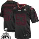 Men Nike San Francisco 49ers &53 NaVorro Bowman Elite Lights Out Black Super Bowl XLVII NFL Jersey