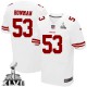 Men Nike San Francisco 49ers &53 NaVorro Bowman Elite White Super Bowl XLVII NFL Jersey