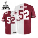 Men Nike San Francisco 49ers &52 Patrick Willis Elite Team/Road Two Tone Super Bowl XLVII NFL Jersey
