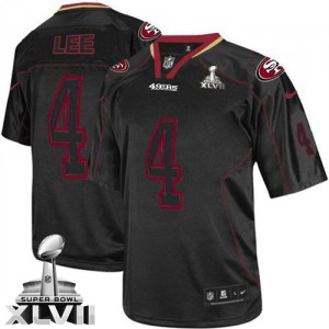 Hommes Nike San Francisco 49ers # 4 Andy Lee Élite Lights Out noir Super Bowl XLVII NFL Maillot Magasin Hommes Nike San Francisco 49ers # 4 Andy Lee Élite Lights Out noir Super Bowl XLVII NFL Maillot Magasin