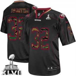 Hommes Nike San Francisco 49ers # 32 Kendall Hunter Élite Camo noir mode Super Bowl XLVII NFL Maillot Magasin Hommes Nike San Francisco 49ers # 32 Kendall Hunter Élite Camo noir mode Super Bowl XLVII NFL Maillot Magasin