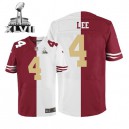 Men Nike San Francisco 49ers &4 Andy Lee Elite Team/Road Two Tone Super Bowl XLVII NFL Jersey