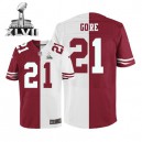 Men Nike San Francisco 49ers &21 Frank Gore Elite Team/Road Two Tone Super Bowl XLVII NFL Jersey