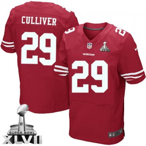 Hommes Nike couleur Super Bowl XLVII NFL maillot de l'équipe des 49ers de San Francisco # 29 Chris Culliver Élite rouge Hommes Nike couleur Super Bowl XLVII NFL maillot de l'équipe des 49ers de San Francisco # 29 Chris Culliver Élite rouge
