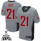 Men Nike San Francisco 49ers &21 Frank Gore Elite Grey Shadow Super Bowl XLVII NFL Jersey