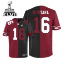 Men Nike San Francisco 49ers &16 Joe Montana Elite Team/Alternate Two Tone Super Bowl XLVII NFL Jersey