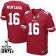 Men Nike San Francisco 49ers &16 Joe Montana Elite Red Team Color Super Bowl XLVII NFL Jersey