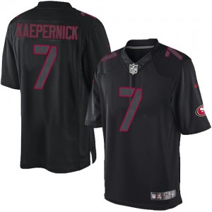 Hommes Nike San Francisco 49ers # 7 Colin Kaepernick Élite noir incidence NFL Maillot Magasin