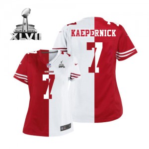 Femmes Nike San Francisco 49ers # 7 Colin Kaepernick Élite Team/route deux ton Super Bowl XLVII NFL Maillot Magasin Femmes Nike San Francisco 49ers # 7 Colin Kaepernick Élite Team/route deux ton Super Bowl XLVII NFL Maillot Magasin