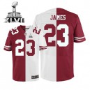 Men Nike San Francisco 49ers &23 LaMichael James Elite Team/Road Two Tone Super Bowl XLVII NFL Jersey