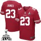 Men Nike San Francisco 49ers &23 LaMichael James Elite Red Team Color Super Bowl XLVII NFL Jersey