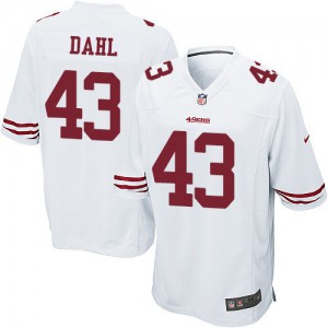 Nike de jeunesse San Francisco 49ers # 43 Craig Dahl Élite blanc NFL Maillot Magasin