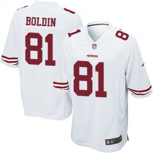 Nike de jeunesse San Francisco 49ers # 81 Anquan Boldin Élite blanc NFL Maillot Magasin