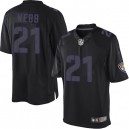 Men Nike Baltimore Ravens &21 Lardarius Webb Elite Black Impact NFL Jersey