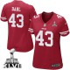 Women Nike San Francisco 49ers &43 Craig Dahl Elite Red Team Color Super Bowl XLVII NFL Jersey