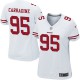 Women Nike San Francisco 49ers &95 Cornellius Carradine Elite White NFL Jersey
