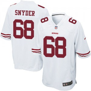 Nike de jeunesse San Francisco 49ers # 68 Adam Snyder Élite blanc NFL Maillot Magasin