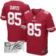 Men Nike San Francisco 49ers &85 Vernon Davis Red Team Color Elite Autographed NFL Jersey