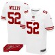 Men Nike San Francisco 49ers &52 Patrick Willis White Elite Autographed NFL Jersey
