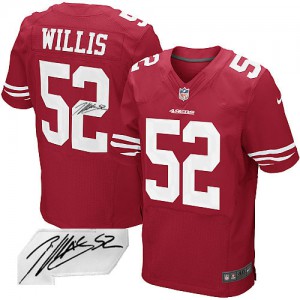 Hommes Nike San Francisco 49ers # Élite de couleur 52 Patrick Willis Rouge équipe dédicacée NFL Maillot Magasin Hommes Nike San Francisco 49ers # Élite de couleur 52 Patrick Willis Rouge équipe dédicacée NFL Maillot Magasin