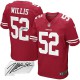 Men Nike San Francisco 49ers &52 Patrick Willis Red Team Color Elite Autographed NFL Jersey