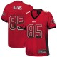 Women Nike San Francisco 49ers &85 Vernon Davis Elite Red Drift Fashion NFL Jersey