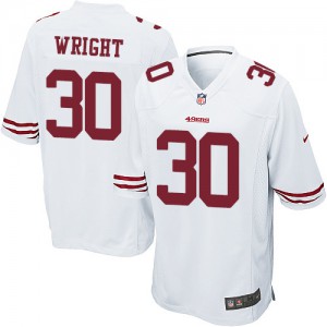 Nike de jeunesse San Francisco 49ers # 30 Eric Wright Élite blanc NFL Maillot Magasin