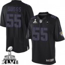 Men Nike Baltimore Ravens &55 Terrell Suggs Elite Black Impact Super Bowl XLVII NFL Jersey