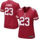 Women Nike San Francisco 49ers &23 LaMichael James Elite Red Team Color NFL Jersey