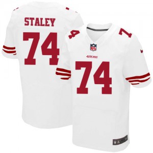 Hommes Nike San Francisco 49ers # 74 Joe Staley Élite blanc NFL Maillot Magasin
