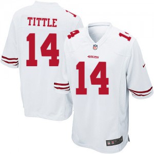 Nike de jeunesse San Francisco 49ers # 14 Y.A. Tittle Élite blanc NFL Maillot Magasin