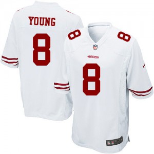 Nike de jeunesse San Francisco 49ers # 8 Steve Young Élite blanc NFL Maillot Magasin
