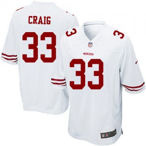 Nike de jeunesse San Francisco 49ers # 33 Roger Craig Élite blanc NFL Maillot Magasin