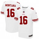 Men Nike San Francisco 49ers &16 Joe Montana Elite White NFL Jersey