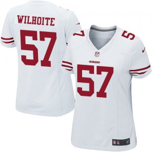 Femmes Nike San Francisco 49ers # 57 Michael Wilhoite Élite blanc NFL Maillot Magasin