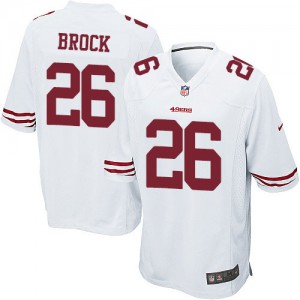 Nike de jeunesse San Francisco 49ers # 26 Frédéric Brock Élite blanc NFL Maillot Magasin