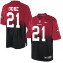 Men Nike San Francisco 49ers &21 Frank Gore Elite Red/Black Fadeaway NFL Jersey