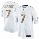 Men Nike San Francisco 49ers &7 Colin Kaepernick Elite White Salute to Service NFL Jersey