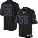 Men Nike Baltimore Ravens &55 Terrell Suggs Elite Black Impact NFL Jersey