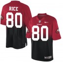 Men Nike San Francisco 49ers &80 Jerry Rice Elite Red/Black Fadeaway NFL Jersey