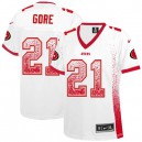 Women Nike San Francisco 49ers &21 Frank Gore Elite White Drift Fashion NFL Jersey