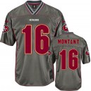 Men Nike San Francisco 49ers &16 Joe Montana Elite Grey Vapor NFL Jersey
