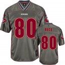 Men Nike San Francisco 49ers &80 Jerry Rice Elite Grey Vapor NFL Jersey