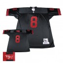 Mitchell and Ness San Francisco 49ers &8 Steve Young Authentic Black Throwback Autographed NFL Jersey