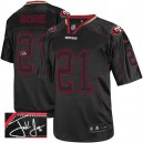 Men Nike San Francisco 49ers &21 Frank Gore Elite Lights Out Black Autographed NFL Jersey