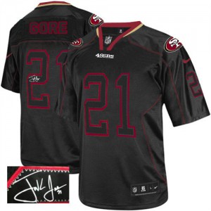 Hommes Nike San Francisco 49ers # 21 Frank Gore élite Lights Out noir dédicacée NFL Maillot Magasin Hommes Nike San Francisco 49ers # 21 Frank Gore élite Lights Out noir dédicacée NFL Maillot Magasin