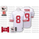 Mitchell and Ness San Francisco 49ers &8 Steve Young Authentic White Throwback Autographed NFL Jersey